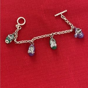 Women’s Sterling Silver 925 Stamped Baby Bootie Bracelet